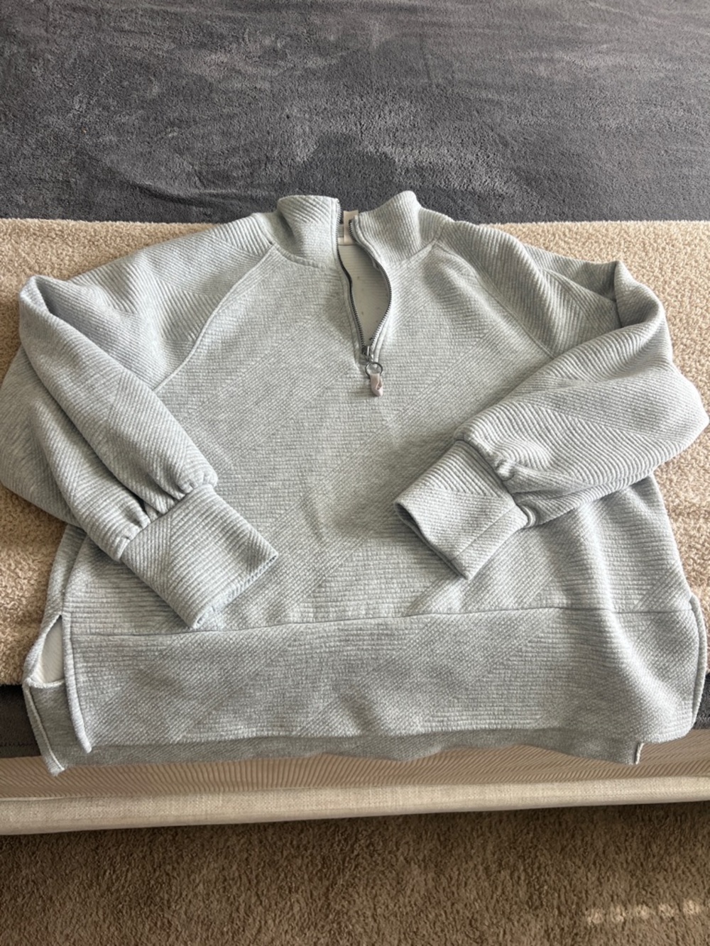 Balance Collection Light Gray Half-Zip Pullover Jacket